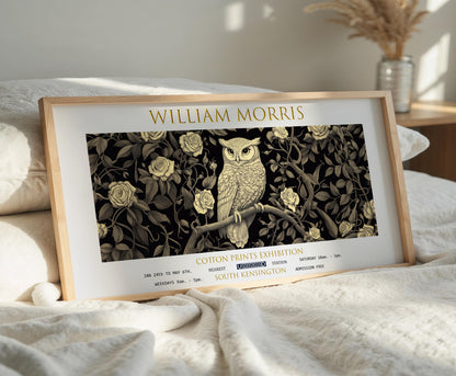 William Morris Owl Print: Vintage Botanical Art, Textiles Design
