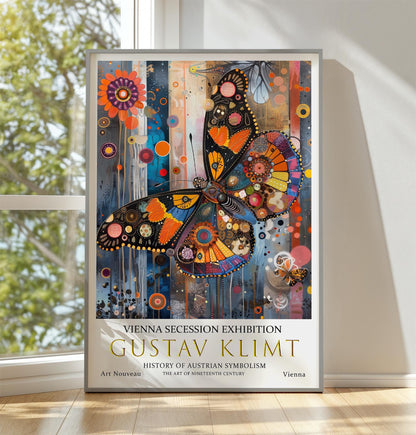 Gustav Klimt Art Print | Premium Vintage Art Nouveau Poster – Butterfly Decor