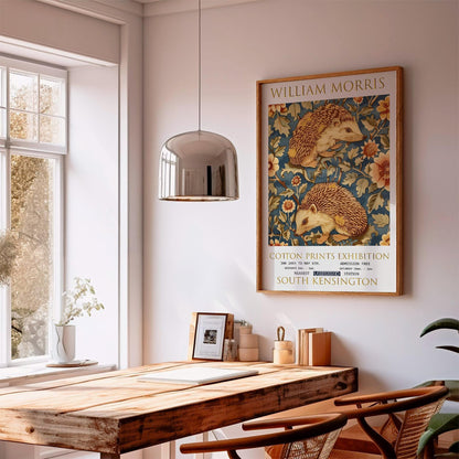 Vintage Floral Art – William Morris Print Featuring Hedgehog Wall Art on Premium Matte Paper