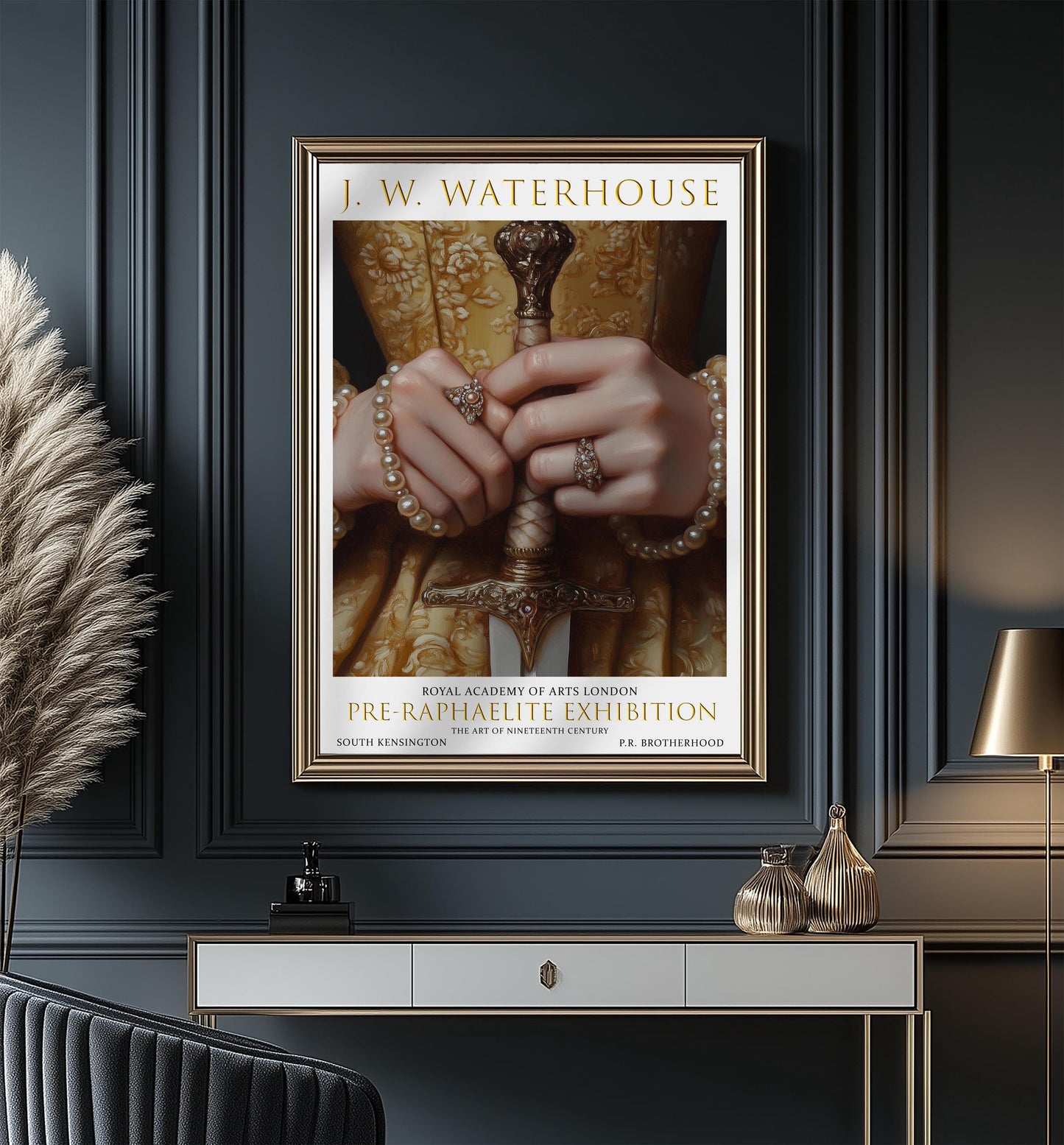 John William Waterhouse Print: Pre-Raphaelite Exhibition Poster