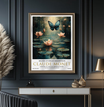 Claude Monet 'Water Lilies' Vintage Exhibition Print