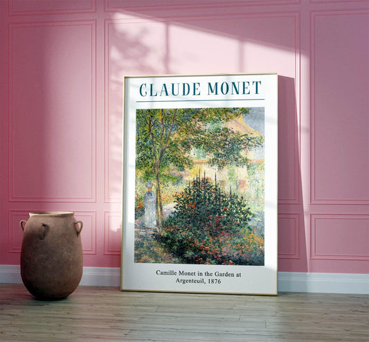Camille Monet in the Garden Print: Impressionist Floral Wall Art