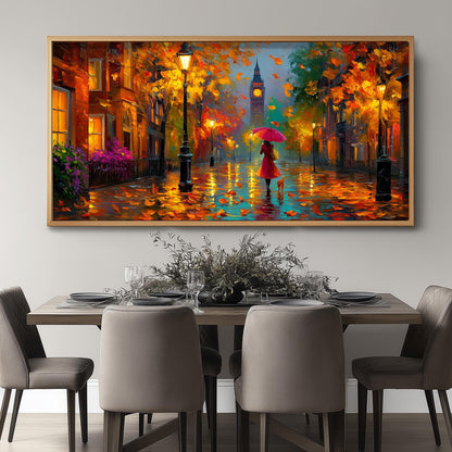 Impressionist Oil Painting London PANORAMIC WALL ART Unframed Picture Print