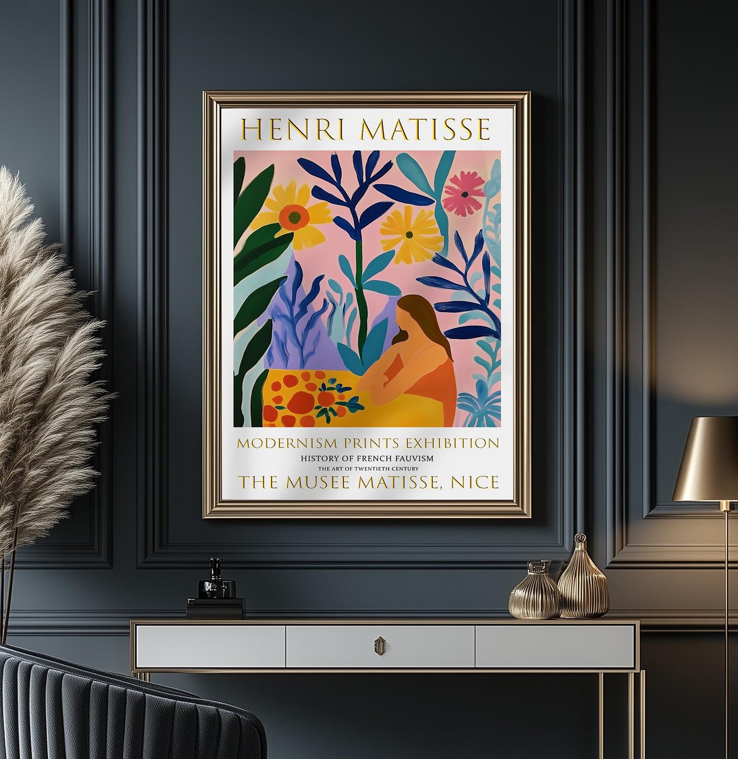 Henri Matisse Exhibition Poster: Fauvism Flower Garden Art Print