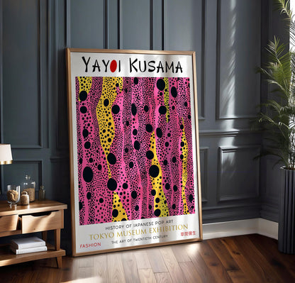 Yayoi Kusama Print: Tokyo Museum Exhibition, Polka Dot Abstract Art