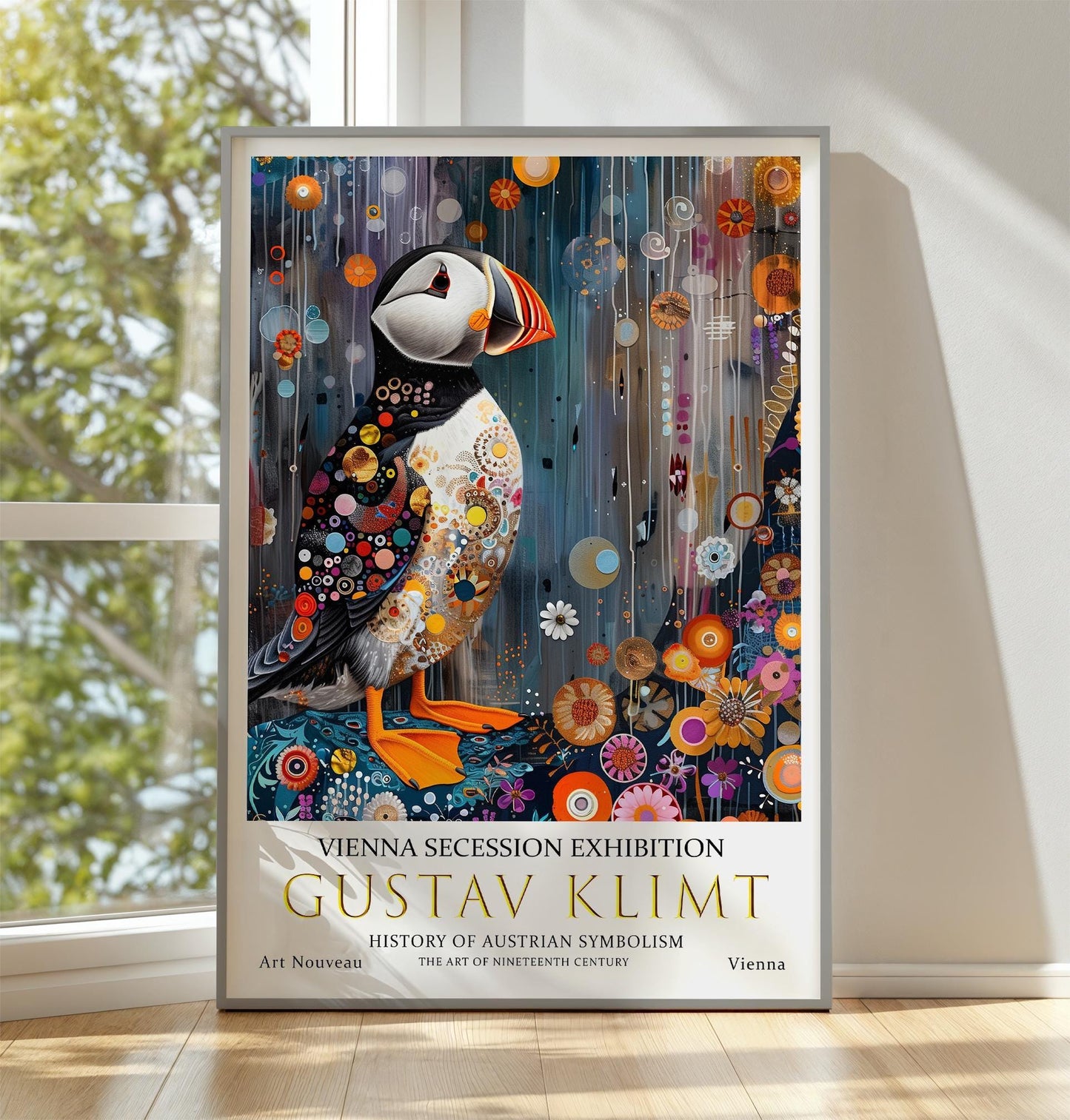 Gustav Klimt Art Print – Vintage Art Nouveau Poster with Gold Leaf Artwork