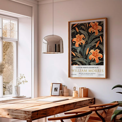 William Morris Lily Print - Vintage Floral Art | Botanical Wall Decor Poster