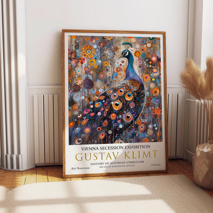 Gustav Klimt Print - Art Nouveau Peacock Wall Art | Vintage Gold Leaf Decor