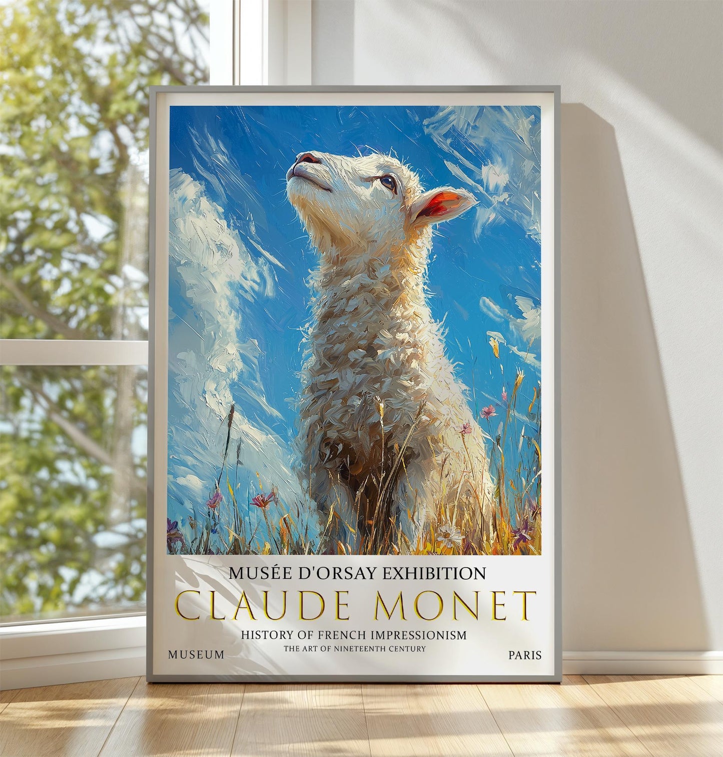 Claude Monet Sheep Print: Vintage Impressionist Wall Art