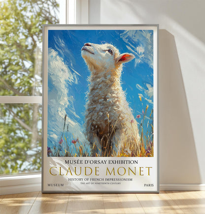 Claude Monet Sheep Print: Vintage Impressionist Wall Art