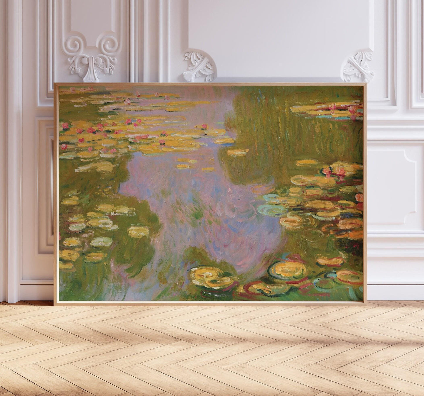 Monet Water Lilies Print: Vintage Floral Impressionist Art