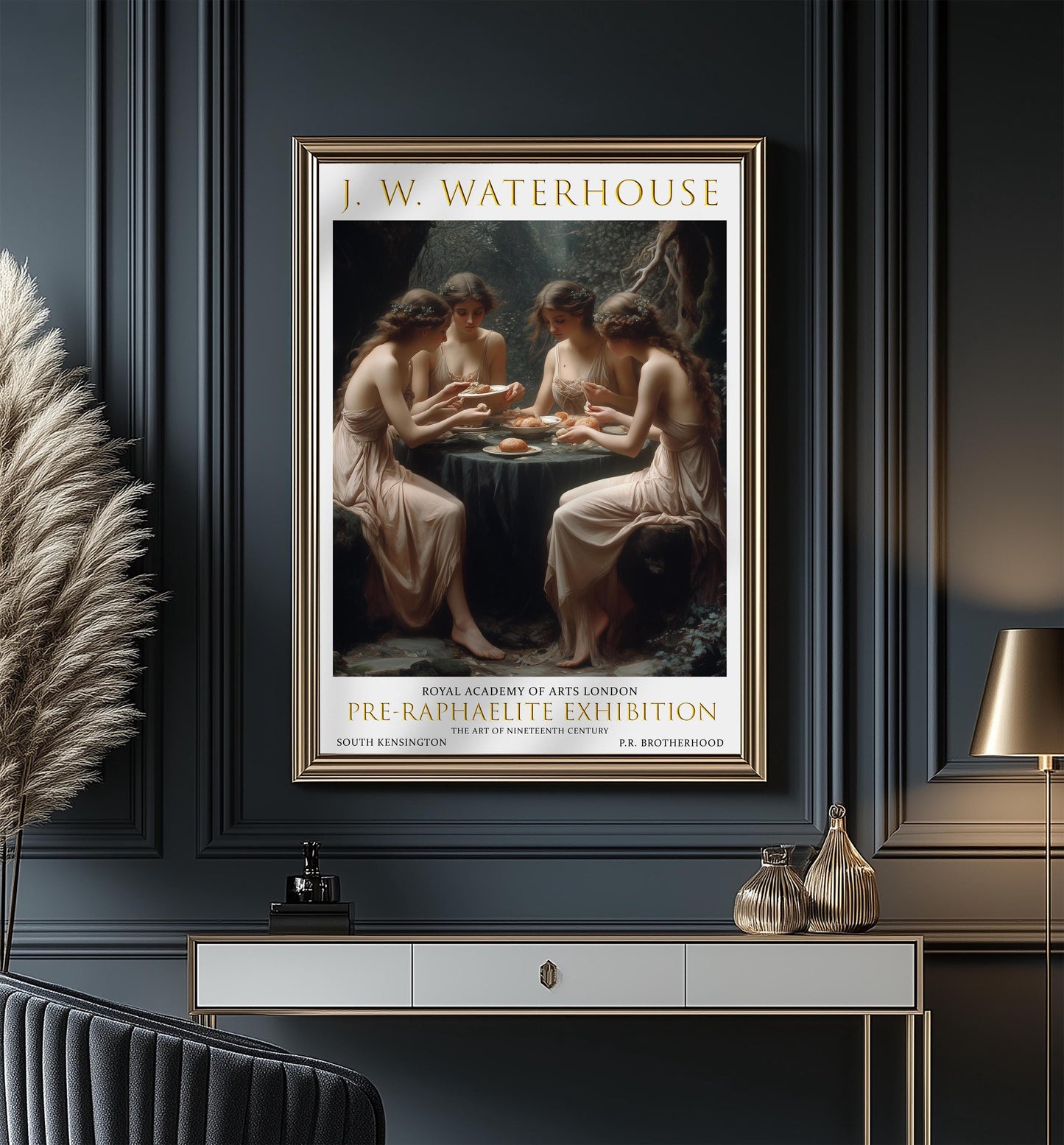 Art Print: Waterhouse Hesperides Nymphs, Pre-Raphaelite Mythology Wall Decor