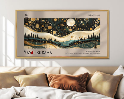 Yayoi Kusama Inspired Japanese Landscape Art Print