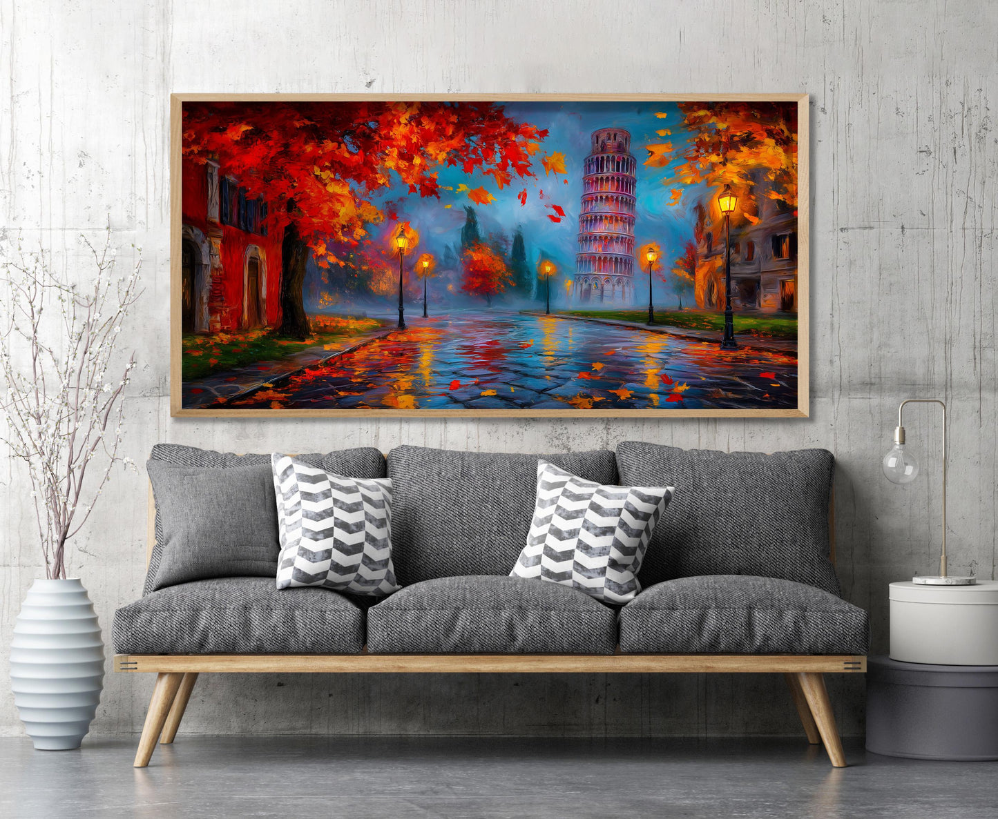 Leaning Tower of Pisa Art Print – Pisa Wall Art – Italy Panoramic Print