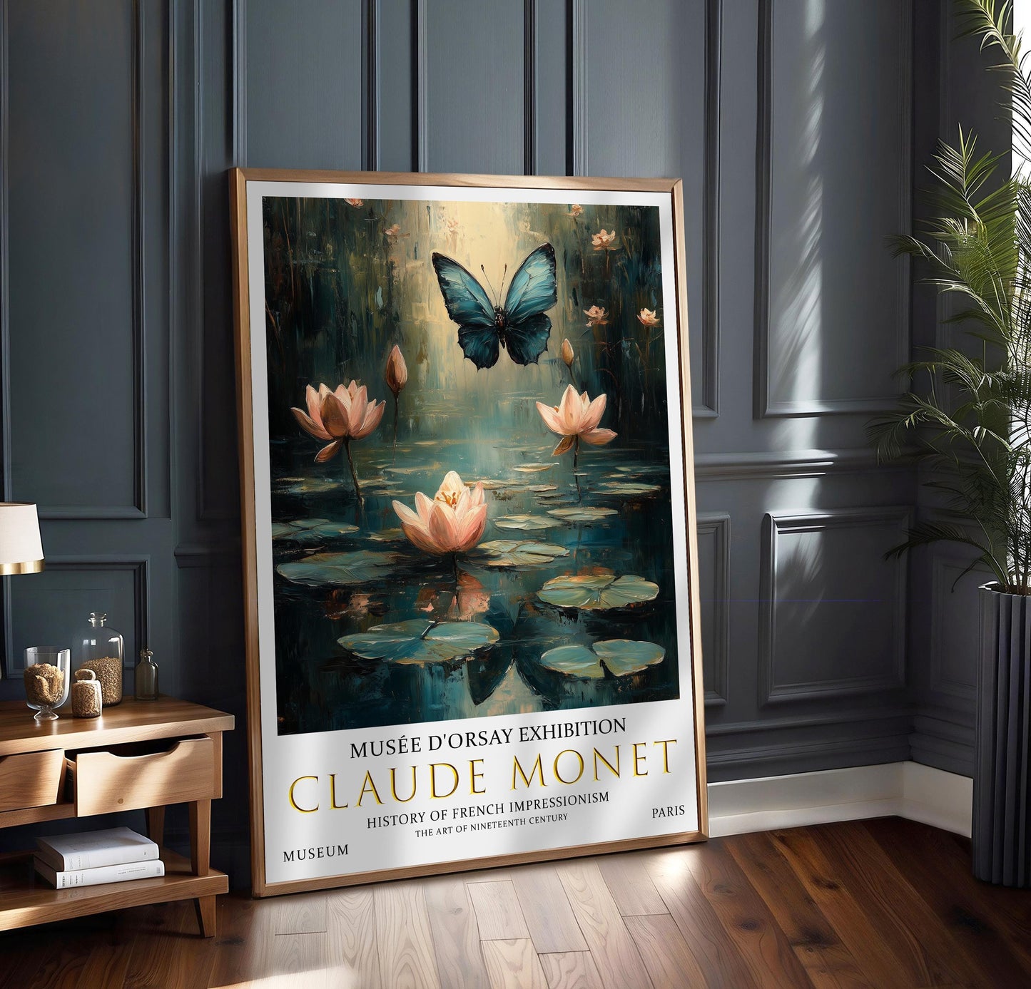 Claude Monet 'Water Lilies' Vintage Exhibition Print