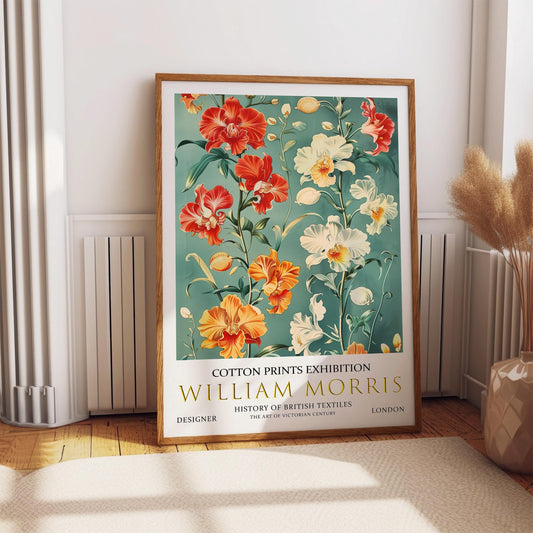 Vintage Floral Wall Art – William Morris Orchid Art Print on Premium Matte Paper