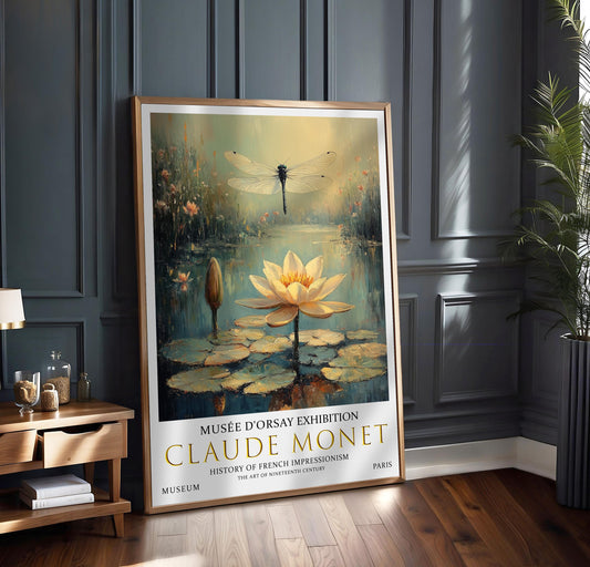 Claude Monet Water Lilies Print: Vintage Impressionist Wall Art