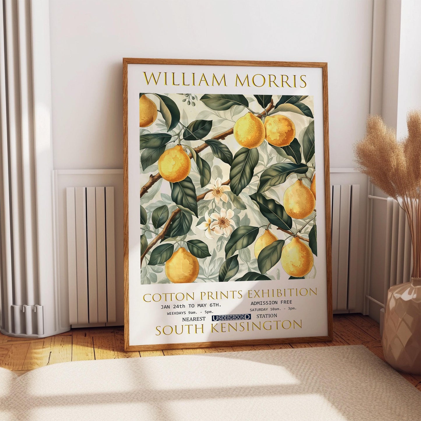 William Morris Print - Vintage Floral Art | Lemon Tree Botanical Wall Decor