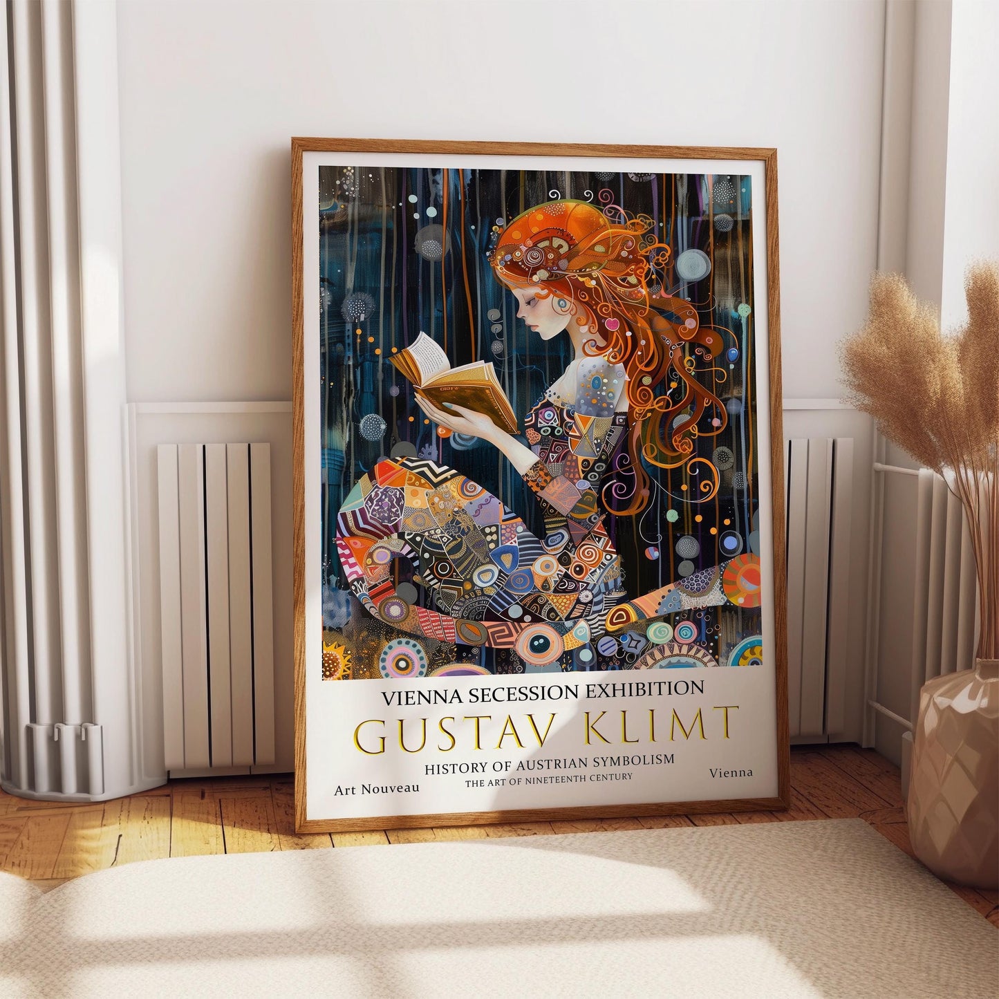 Gustav Klimt Print – Art Nouveau Mermaid Wall Art | Vintage Gold Leaf Poster