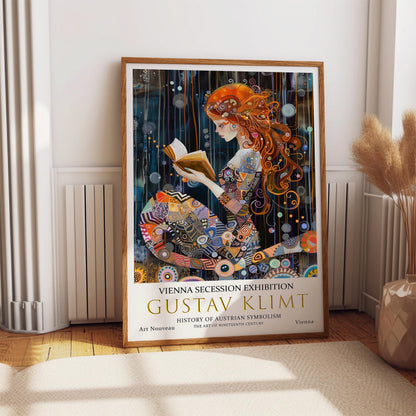 Gustav Klimt Print – Art Nouveau Mermaid Wall Art | Vintage Gold Leaf Poster