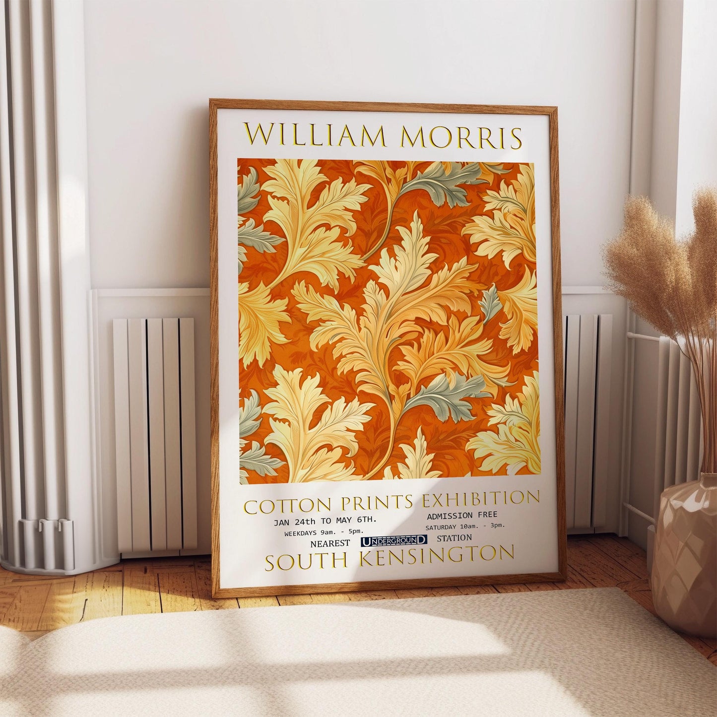 William Morris Print - Vintage Botanical Wall Art With Oak Leaf Design