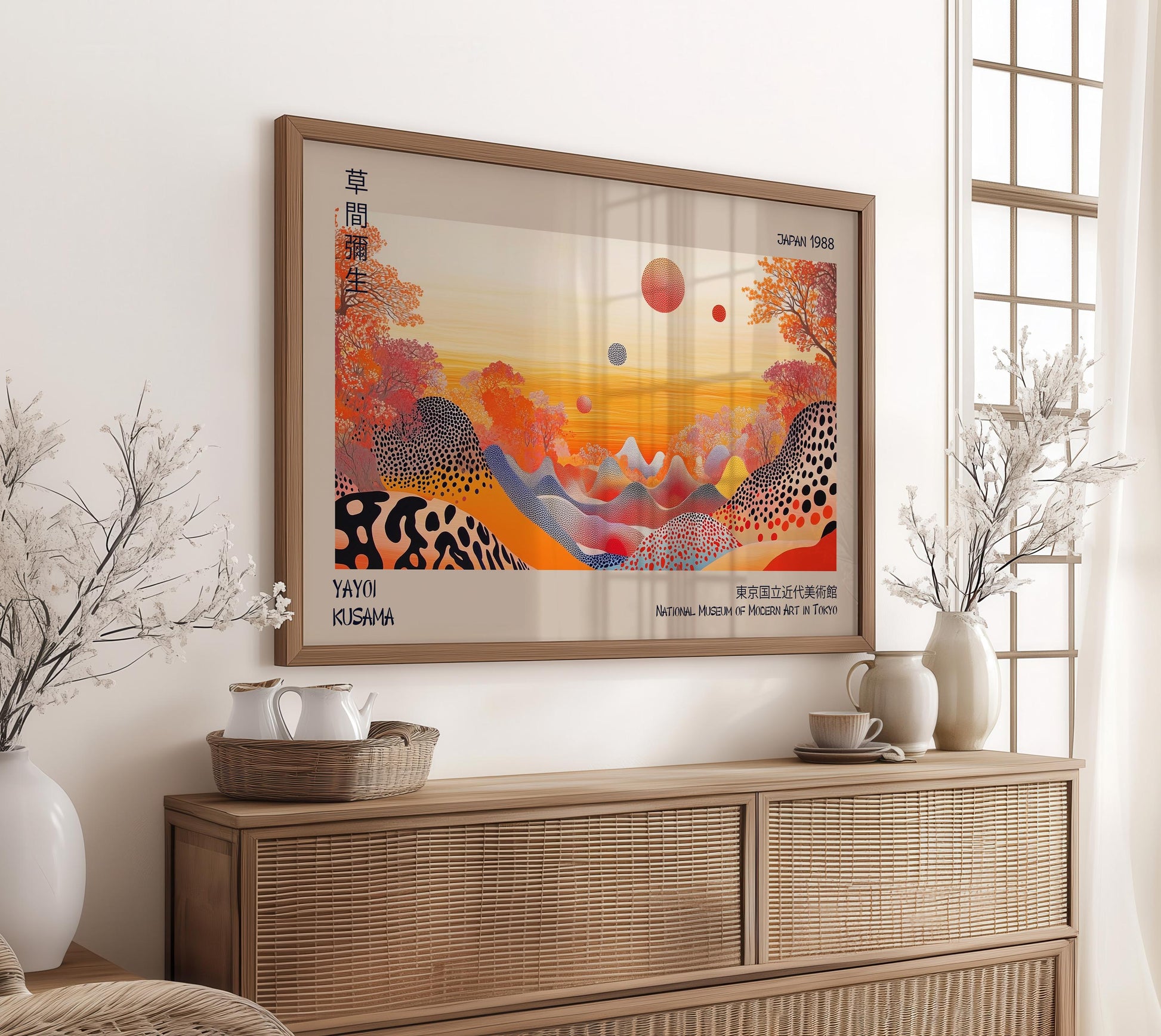 Yayoi Kusama Exhibition Print: Japanese Polka Dot Wall Art