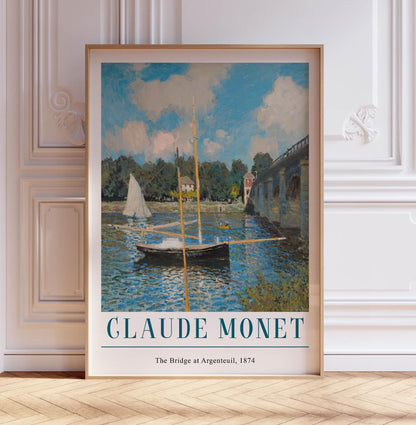 Monet 'The Bridge at Argenteuil' Print: Vintage French Impressionism