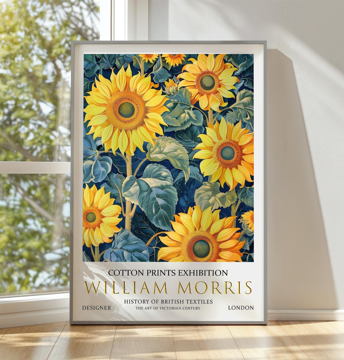 William Morris Print – Vintage Floral Art Sunflower Wall Decor on Premium Paper