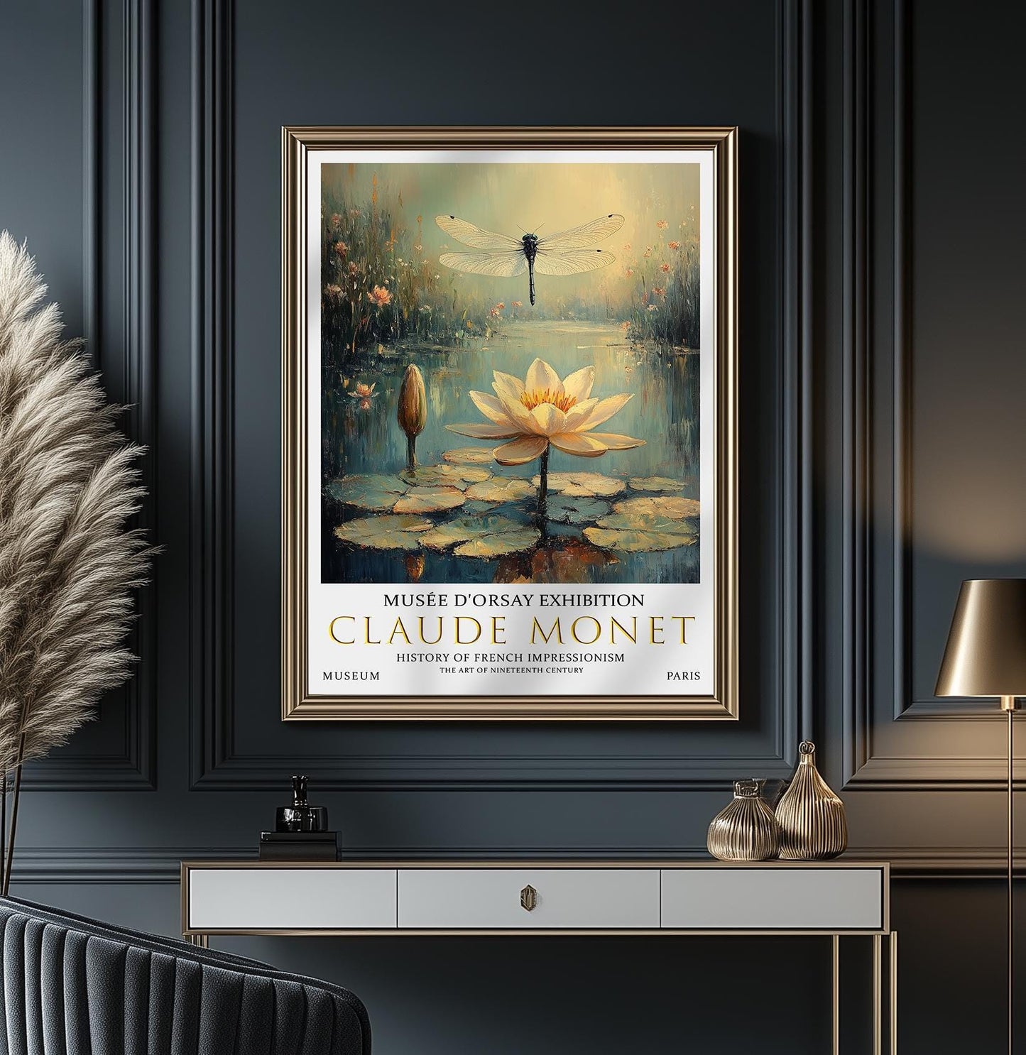 Claude Monet Water Lilies Print: Vintage Impressionist Wall Art