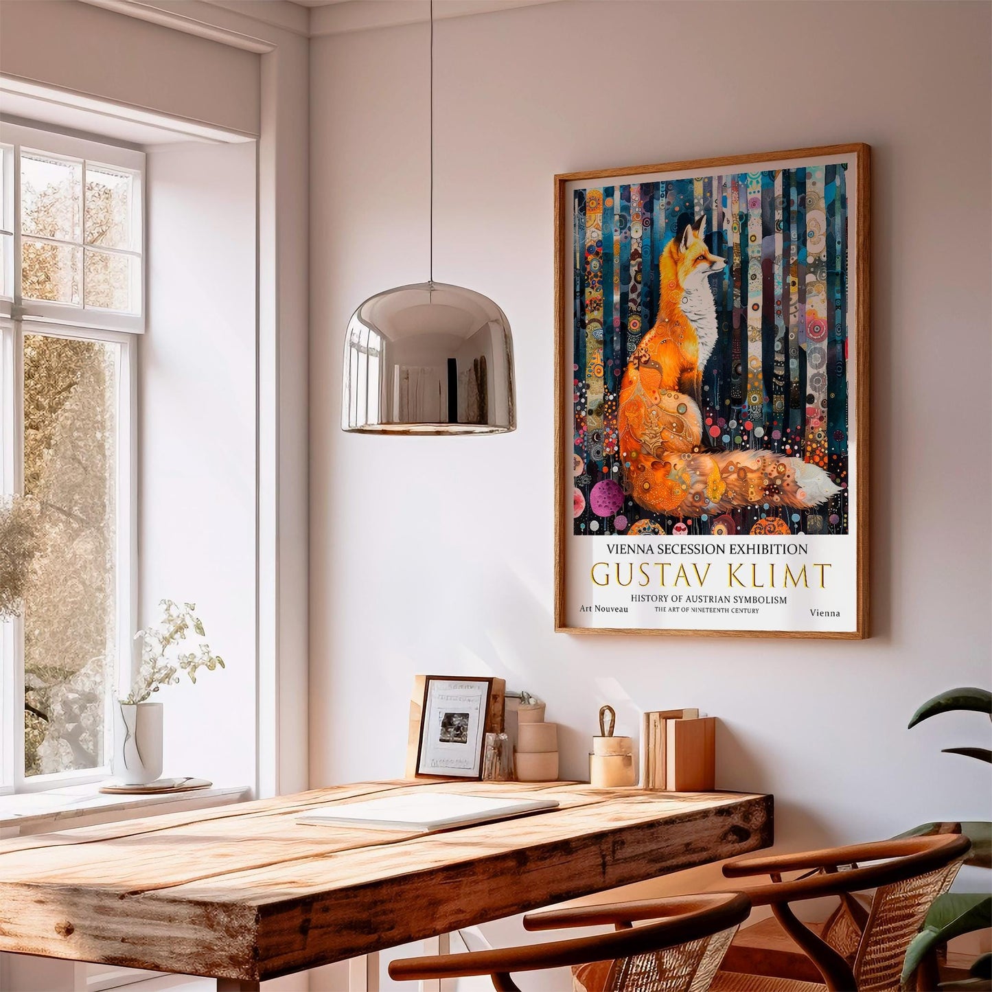 Gustav Klimt Art Print - Vintage Art Nouveau Poster | Elegant Fox Artwork