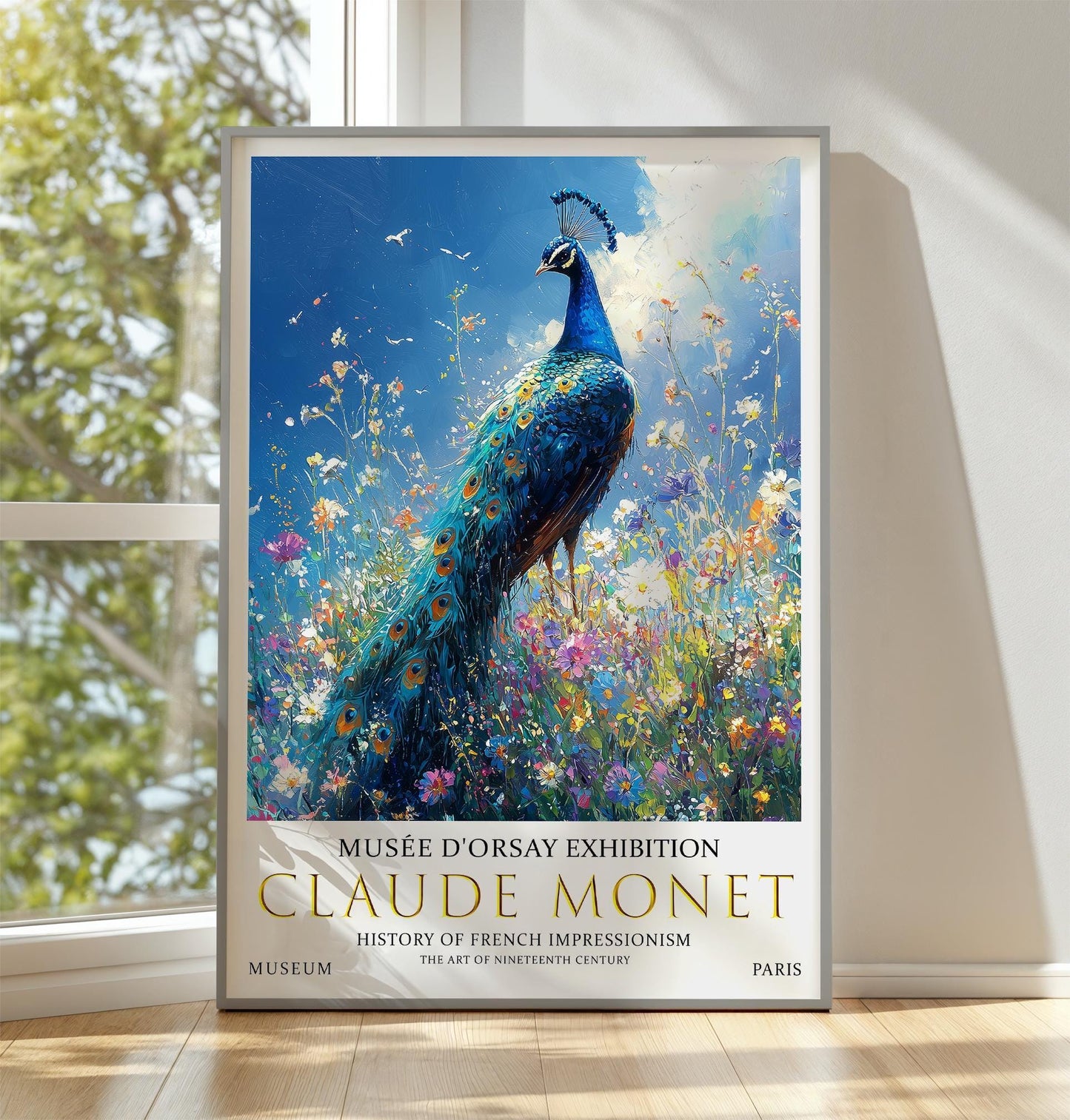 Claude Monet Peacock Print: Vintage Impressionist Art