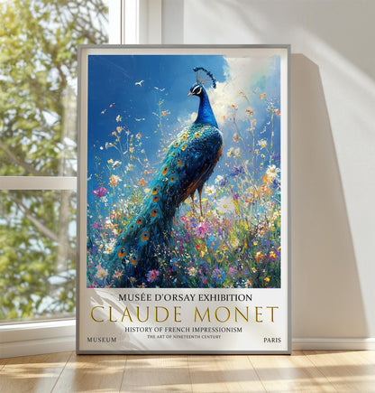 Claude Monet Peacock Print: Vintage Impressionist Art