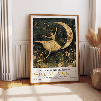 Print: Ballerina Moon, Celestial William Morris Wall Art
