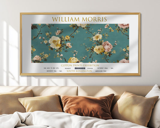 Panoramic Print, William Morris Botanical Vintage Floral Wall Art