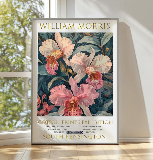 William Morris Orchid Print - Vintage Floral Art on Premium Matte Paper