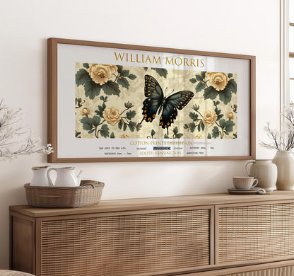 William Morris Butterfly Print: Vintage Floral Art, Textiles Design