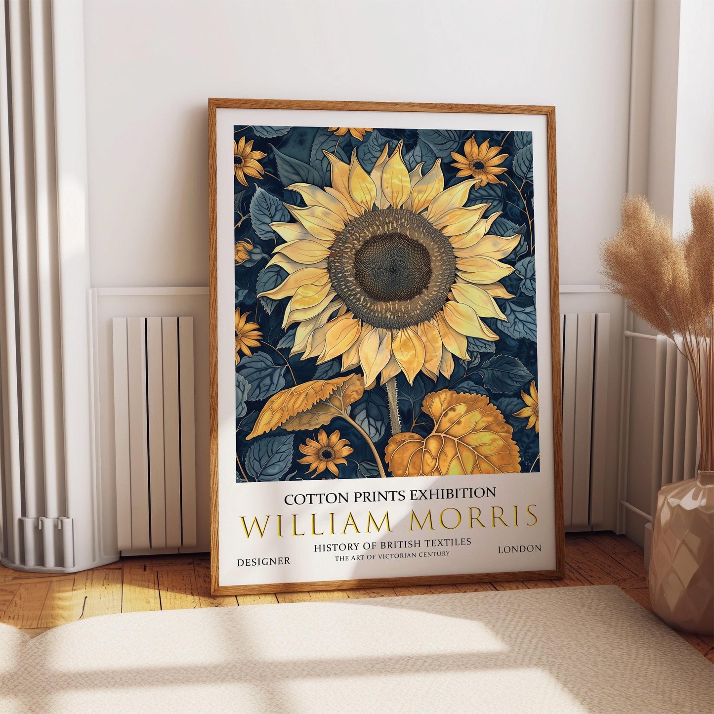William Morris Print – Vintage Floral Art Sunflower Wall Decor on Premium Matte Paper