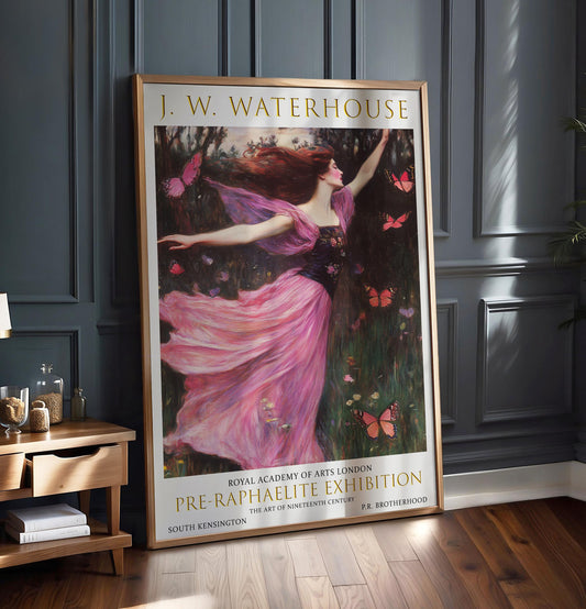 Waterhouse Butterfly Nymph Art Print: Pre-Raphaelite Vintage Decor