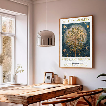 William Morris Print: Tree of Life, Moon & Stars - Vintage Art