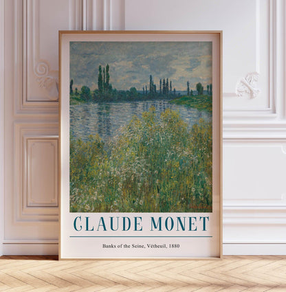 Claude Monet 'Banks of the Seine' Print: Vintage French Impressionism