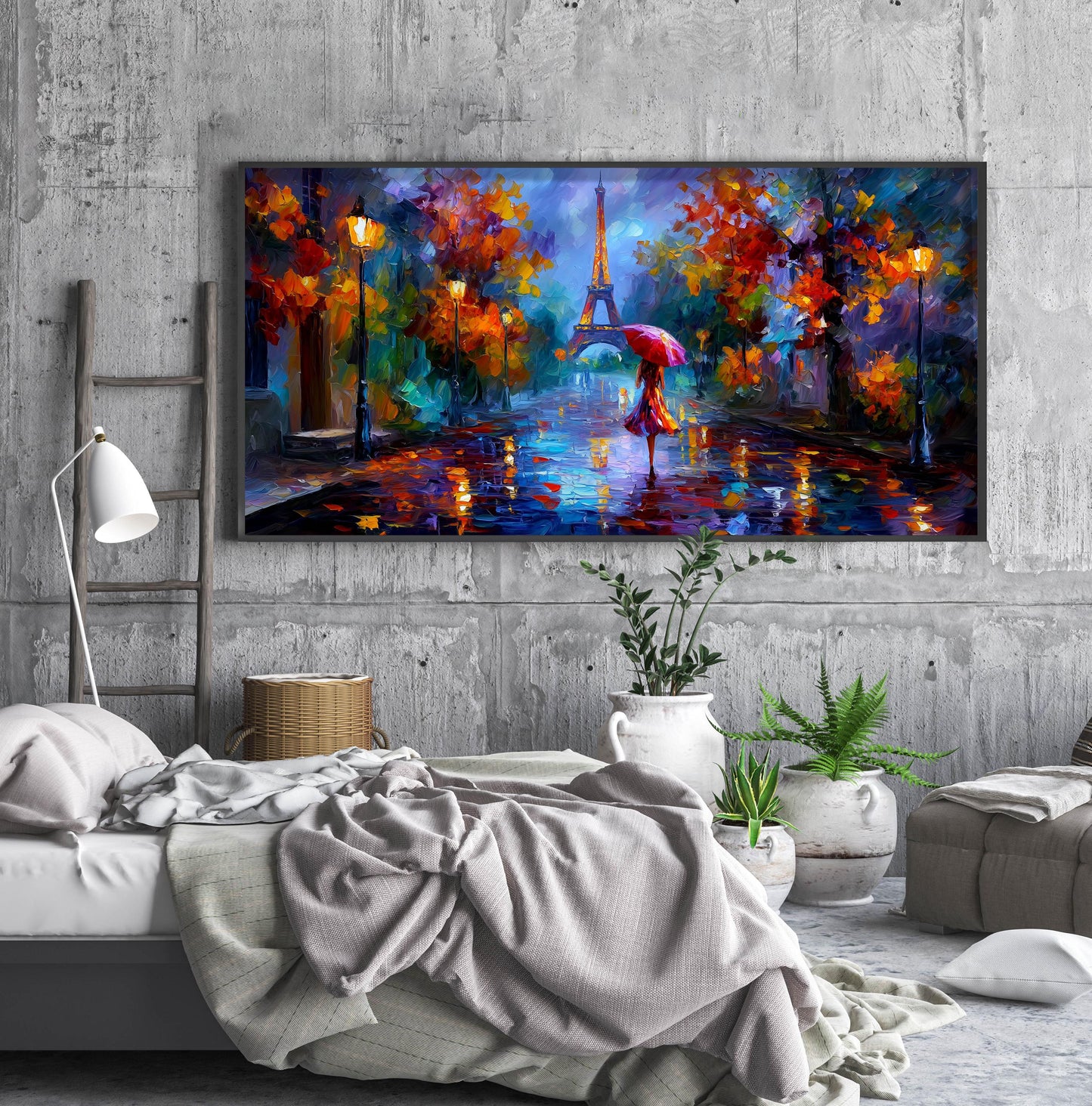 Rainy Paris Wall Art – Eiffel Tower Panoramic Print