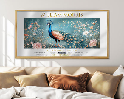 William Morris Peacock Print: Vintage Botanical Textiles Art