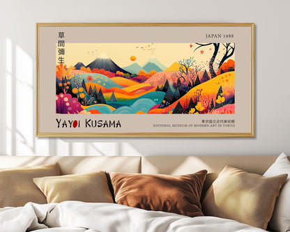 Japanese Panoramic Print – Japan Landscape – Abstract Wall Art