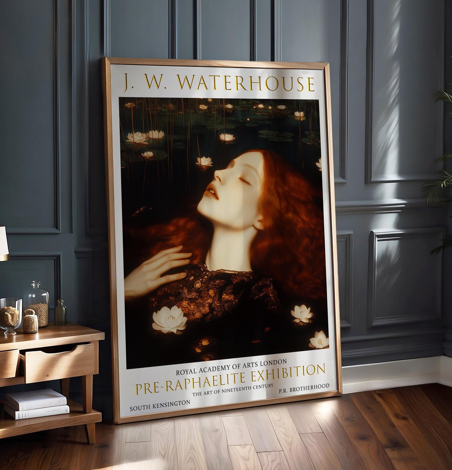 Ophelia Art Print: John William Waterhouse Pre-Raphaelite Style