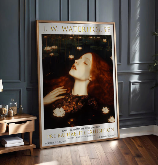 Ophelia Art Print: John William Waterhouse Pre-Raphaelite Style