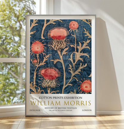 Print, William Morris Thistle Botanical, Arts and Crafts Floral Wall Art