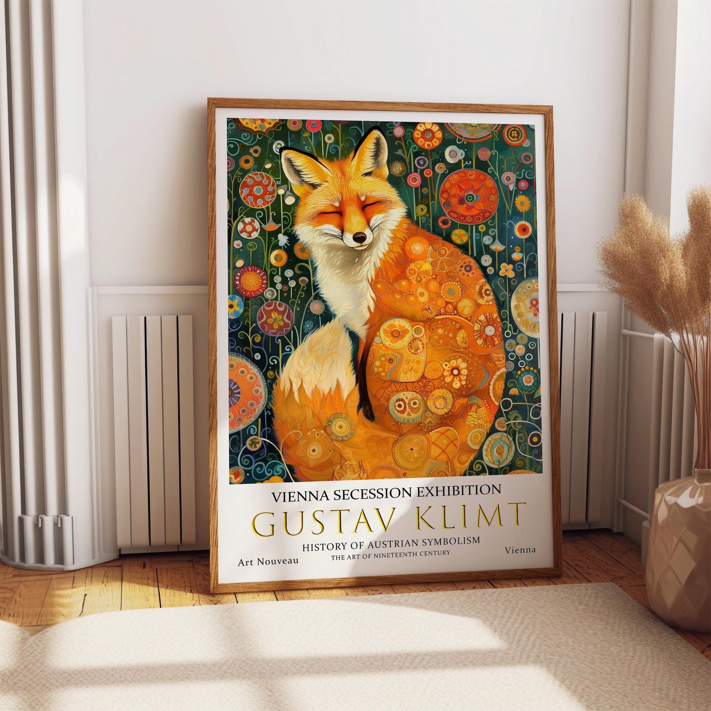 Gustav Klimt Print – Art Nouveau Poster | Vintage Wall Art, Fox Decoration