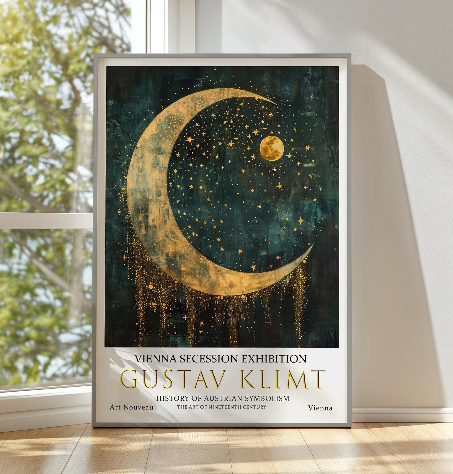 Gustav Klimt Art Print – Vintage Art Nouveau Poster With Gold Leaf Artwork