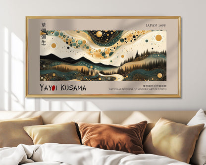 Yayoi Kusama Inspired Japanese Art Print: Celestial Landscape