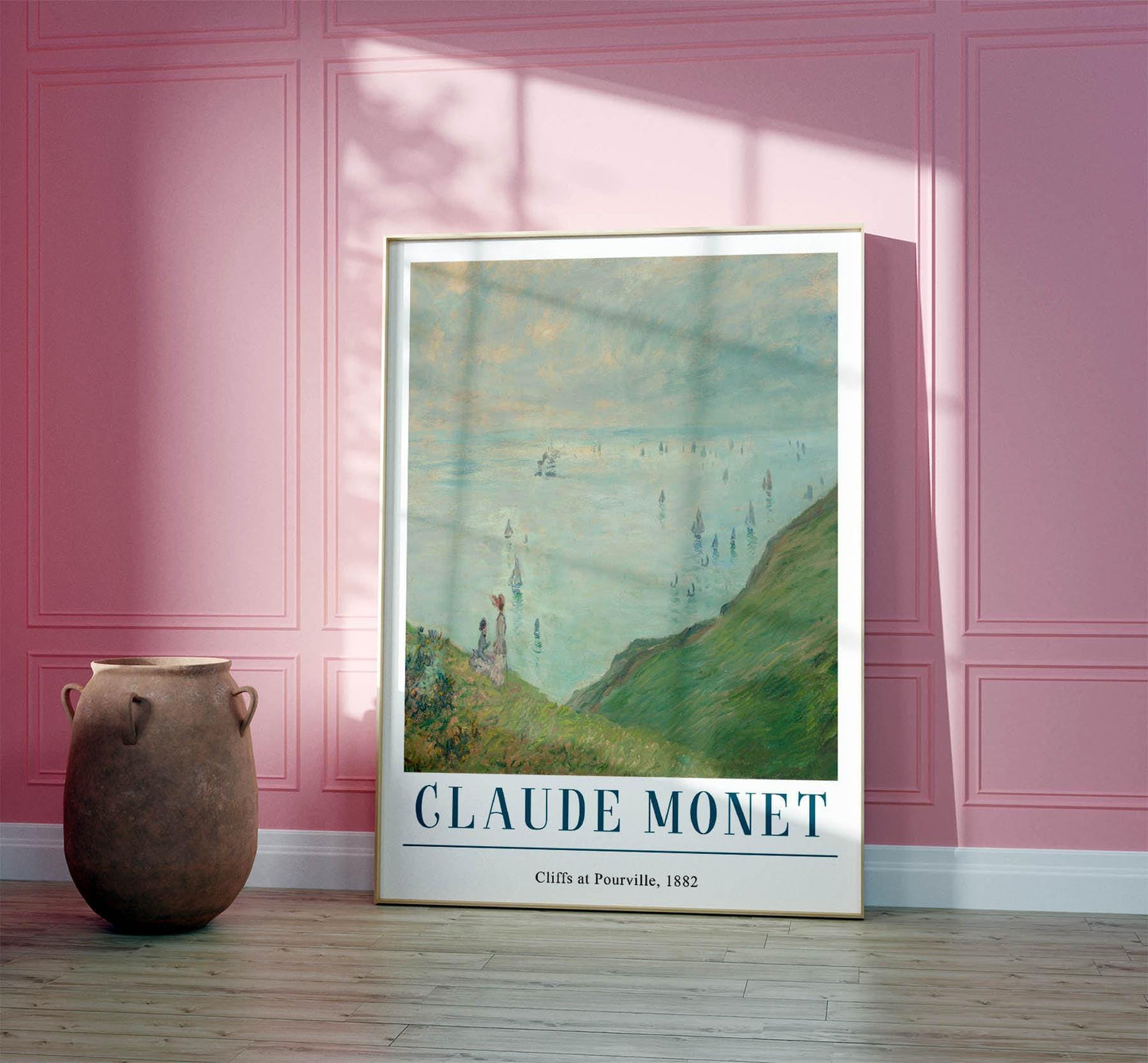 Monet "Cliffs at Pourville" Print: Vintage Impressionist Wall Art